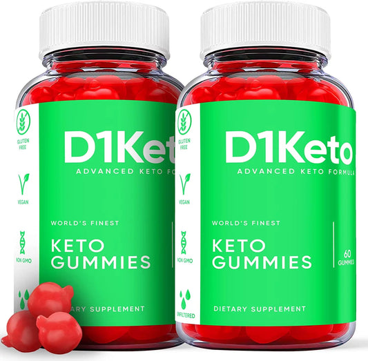 (2 Pack) D1 Keto ACV Gummies - Supplement for Weight Loss - Energy & Focus Boosting Dietary Supplements for Weight Management & Metabolism - Fat Burn - 120 Gummies