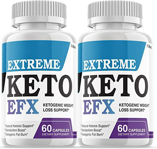 (2 Pack) Keto EFX Pills Advanced Ketogenic Formula (120 Capsules)