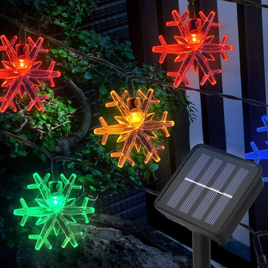 Zukuco Solar Christmas Lights Outdoor Waterproof, 23Ft 50 LED Solar Powered String Lights for Outdoor Garden Party Christmas Holiday Decoration (Colorful)